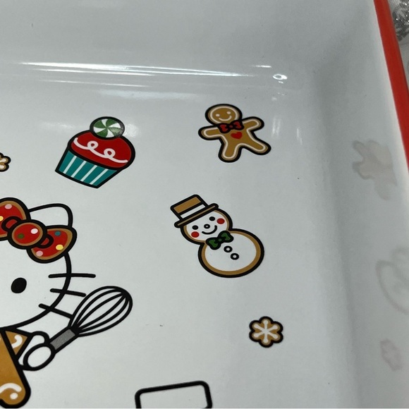 Sanrio Hello Kitty Christmas Sweet Treat Gingerbread Ceramic Baking Pan - 9"x9" - Picture 9 of 11